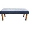LVD Velvet Batik Block Print 101x41cm Wood Ottoman/Bench Rectangle Furniture