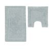 Absolute Cotton 2200GSM 2 Pce Axel 100% Cotton Bath Mat Set Silver Cloud