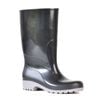 Bata Industrials Women's Black / Grey Unisex Weatherguard Gumboots -UK Size 7