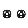 2pk Standard Rubber Ezy Grip Disc Weight Plate Home Gym Exercise 5kg
