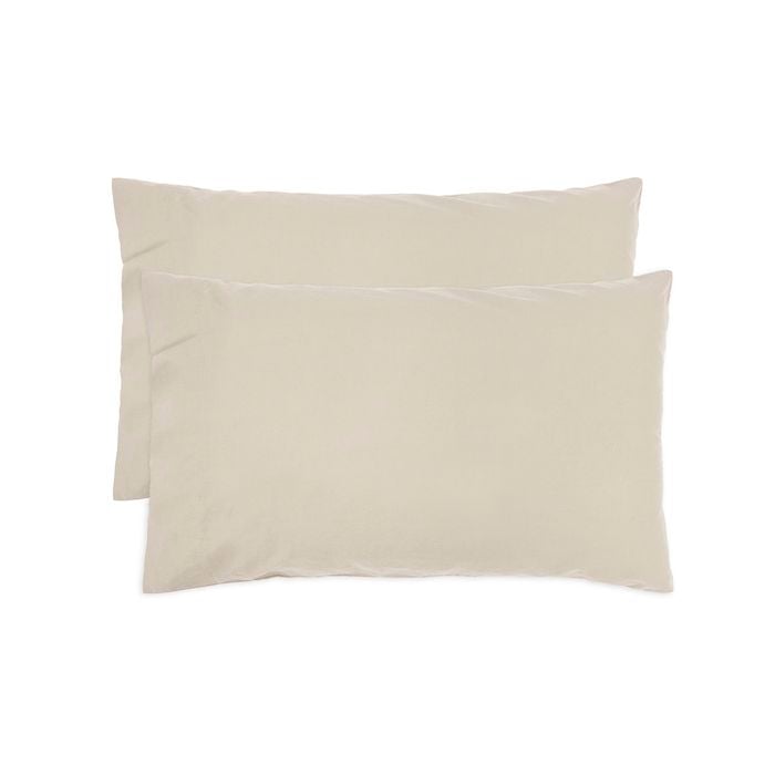 Std Temple Organic Cotton Pillowcase Pair Pebble