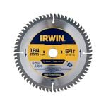IRWIN 184mm 64T Marathon Pro Multi Material Circular Saw Blade