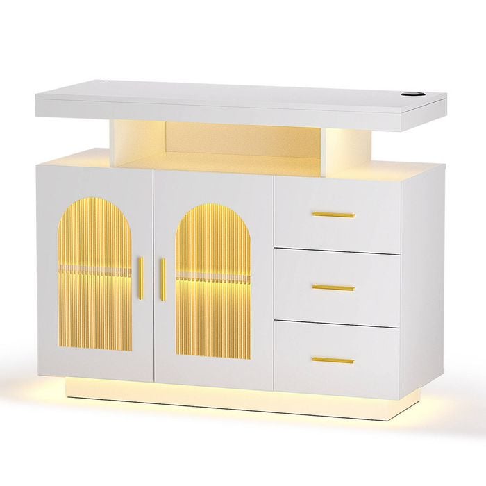 Artiss Buffet Sideboard Led 100cm