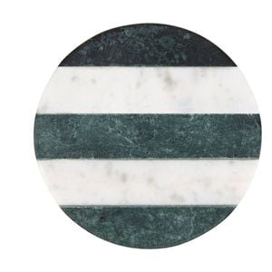 Maxwell & Williams Collective Round Marble Coaster Green Stripe 10cm
