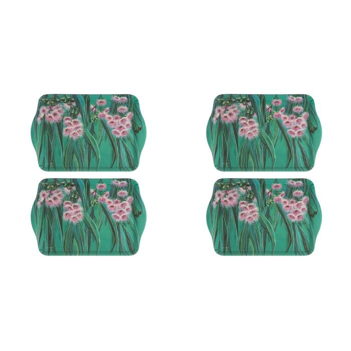 2x 2pc Ashdene Native Flora Flowering Gum Serving Platter Scatter Tray