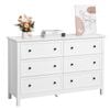 VEVOR 6 Drawer Dresser White Wooden with Sliding and Anti-tip Device for Living Room