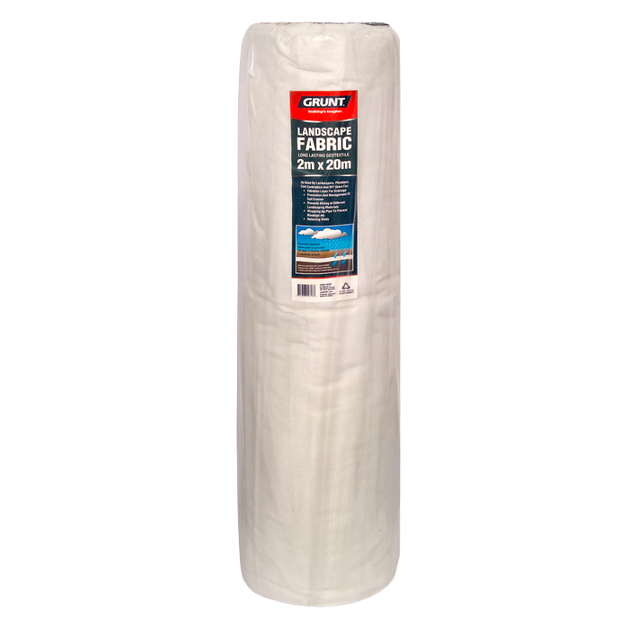 Grunt 2 x 20m Non Woven Geotextile Membrane Drain Mat Fabric