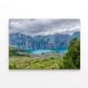 Lake & Mountains with Clouds  Print 100% Australian Made 150 x 100cm  (Stretched)