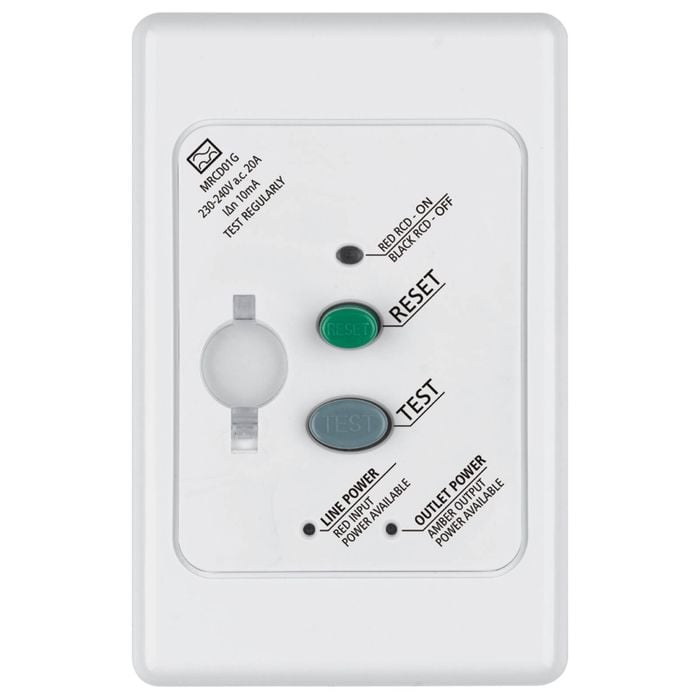 DETA 20A RCD Protected Safety Wall Switch