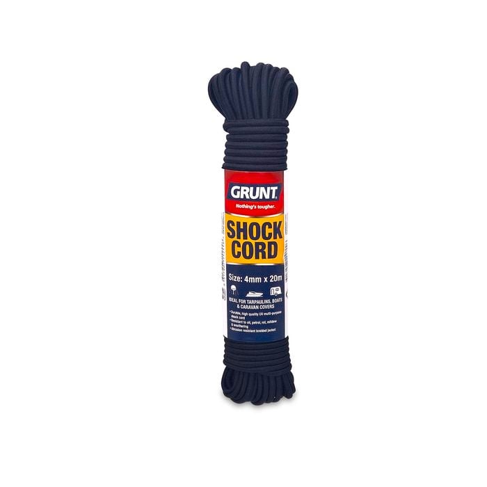 GRUNT 4mm x 20m Black Shock Cord