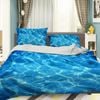 3D Blue Water 200 Bed Pillowcases Quilt King Size