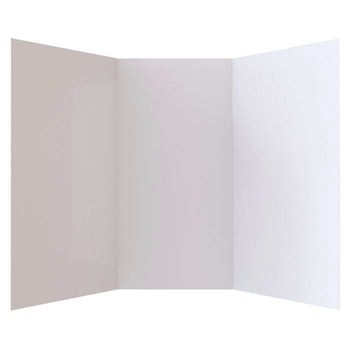 Stein 1000 x 1000 x 2000mm White 3-Sided Flat Wall Shower Liner 