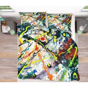 3D Color Pigment 91 Bed Pillowcases Quilt King Size