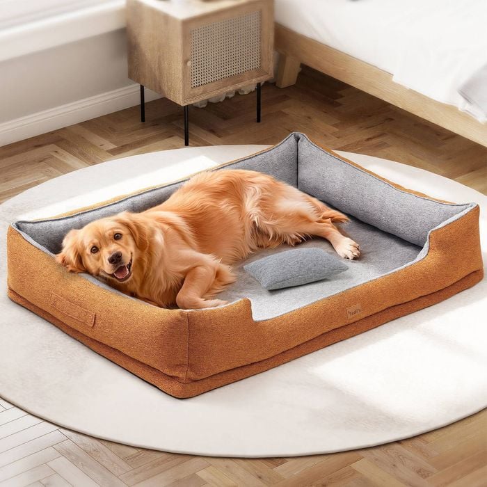 Tedi's Orthopedic Dog Calming Bed Memory Foam XXL in Orange