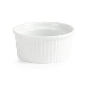 Olympia Whiteware Ramekins Round Porcelain Stackable White 85mm (12 Pack)