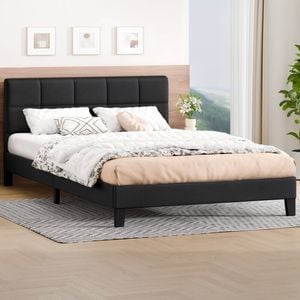 Alfordson Bed Frame Queen Size Fabric Charcoal