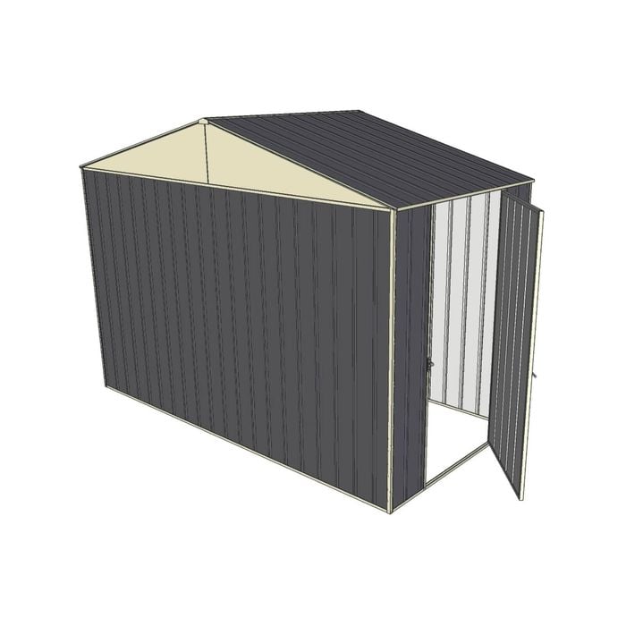 Build-a-Shed 3.0 x 1.5 x 2.3m Gable Single Hinged Side Door Shed - Grey