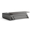 HELIOS 260cm Executive Office Desk  Right Return - Silver Grey + Brown
