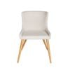 SK Designer Living | Osaka Upholstered Dining Chair | Natural Legs - Ivory Fabric