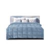 DreamZ Quilt Doona Comforter Blanket Velvet Winter Warm King Bedding Blue 500GSM