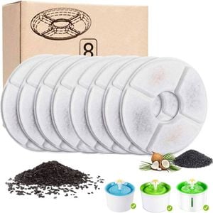 Cat Water Fountain Filters 8 Pack, Replacement Filters Carbon