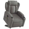 vidaXL Stand up Massage Recliner Chair Armchair Single Sofa Dark Grey Fabric