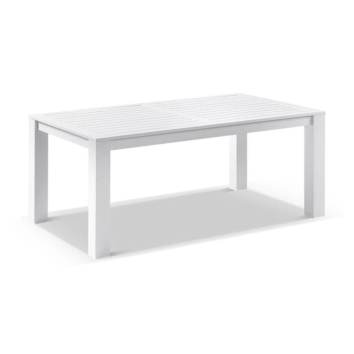 Santorini 1.8m Outdoor Rectangle Aluminium Dining Table White