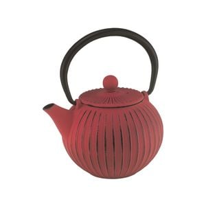 Avanti Cast Iron Teapot - Red Ribbed 500ml