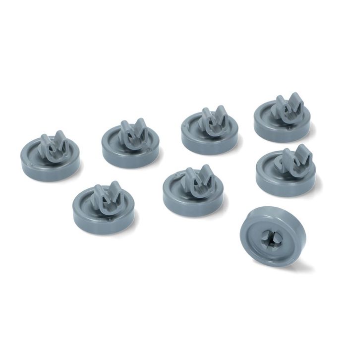 x8 Genuine Dishwasher Lower Basket Wheels Complete Kit (Rollers) 441305, suits Asko