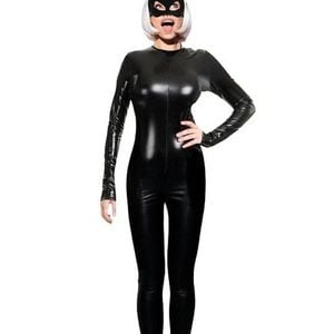Glossy Plus Size Black Catsuit Womens Costume - Xlarge