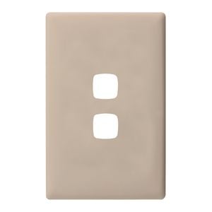 HPM Linea Ghostgum 2 Gang Switch Cover Plate
