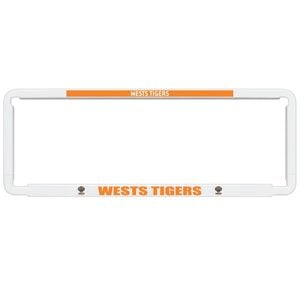 2x Official Nrl West Tigers Car Number Plate Frame Cover Surround