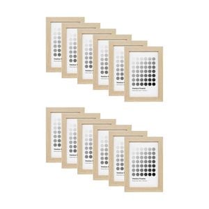 12PK Braz Venice Image Photo Document Display Frame 10x15cm Beech