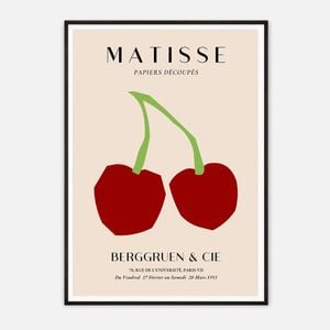 Galrie Henri Matisse - Papiers Découpés - Berggruen & Cie Exhibition Poster, Black Frame, 70 x 100cm (28 x 40inch)