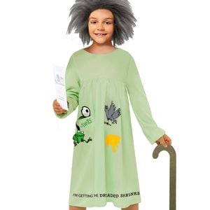 Roald Dahl Girls Classic Mrs Twit Book Week Costume - 8-10