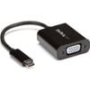 Startech.com Usb-c To Vga Adapter - Thunderbolt 3 Compatible - Usb C Adapter - Usb Type C To Vga Dongle Converter