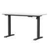 Oikiture Electric Standing Desk Single Motor Black Frame 140CM White Tabletop