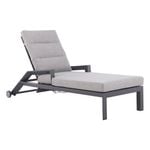 FurnitureOkay Mosman Aluminium Sunlounger - Charcoal