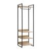 Jones Open Wardrobe Clothes Hanger 2 shelves black