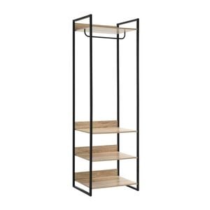 Jones Open Wardrobe Clothes Hanger 2 shelves black