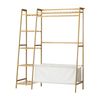 Oikiture Clothes Rack Wardrobe Hanging Rail Storage Shelves