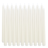 48x Tapered Dinner Candles Unscented Taper Wedding Candle 25cm in Ivory - Candles