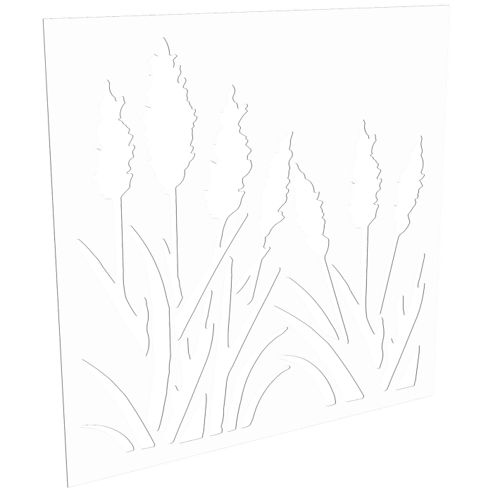 ProtectorAl 300-1200w x 300-1200h Pearl White Bullrush Unframed Solid Aluminium Decorative Panel