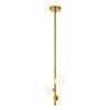 Telbix Moran Modern 3-Lights Pendant Hanging Lamp Light Metal Glass Antique Gold Opal Matt Gloss