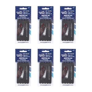 6x Jarvis Walker Paternoster Whiting Rig with 30g Sinker Size 6