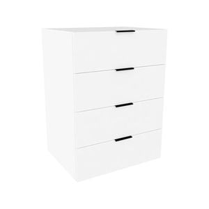 Lugna 1024 x 750 x 580mm White 4 Drawer Storage Cabinet
