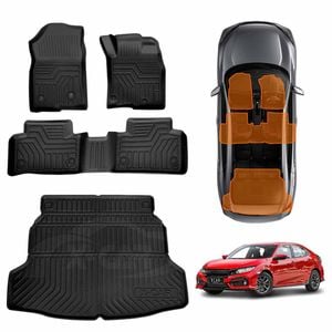 3D Floor Mats Boot Liner for Honda Civic Hatch 10th 2016-2021 Heavy Duty Cargo Trunk Luggage Tray