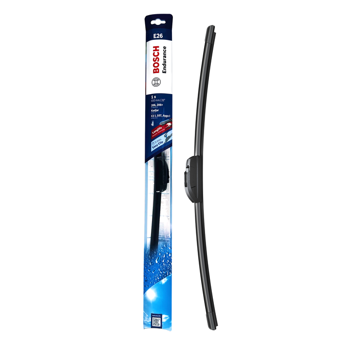 Bosch 26" 650mm E26 Flat Endurance Wiper Blade Hook Type Adapter
