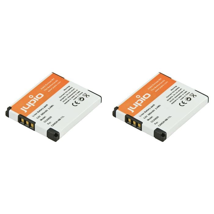 2PK Jupio Li-Ion 3.6V 680mAh Rechargeable Battery For Canon NB-11L Camera