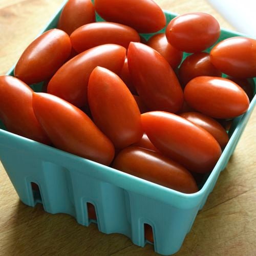 Grow tasty, bright red mini-roma tomatoes. Perfect for salads, cooking or snacking.